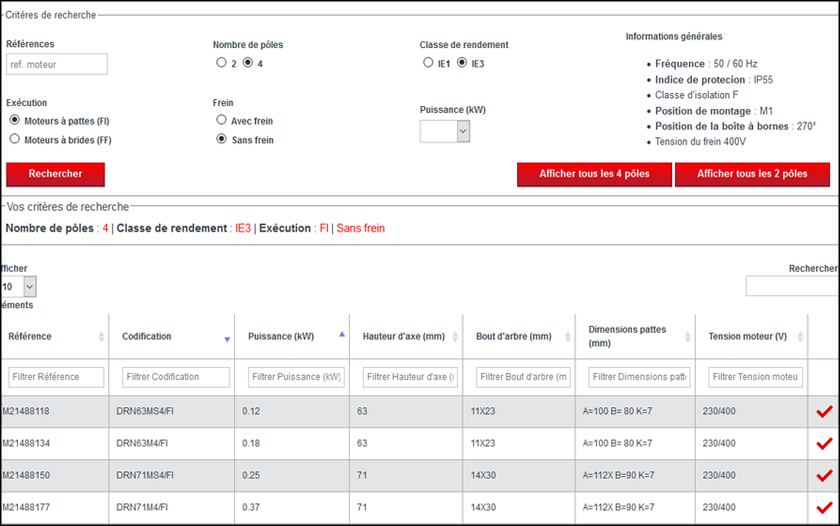 DIRECT ET RAPIDE : Trouvez et commandez plus vite les variateurs LTE-B+ / LTP-B et les moteurs IEC.